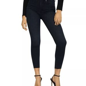 Good American Good Waist Dark Blue Crop Ankle Jeans